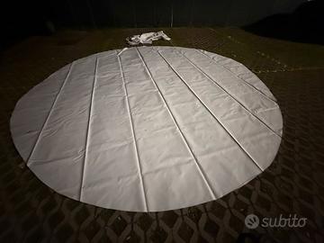 Telo  PVC 5MT x5MT bianco occhiellato  530gr