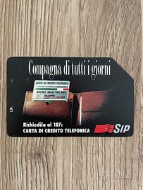 Scheda telefonica Sip compagna di tutti i giorni