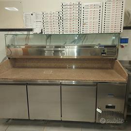 Banco Pizza tre ante classe B con vetrina fredda