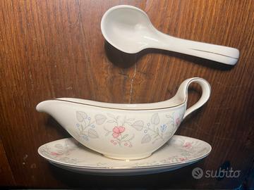 Salsiera porcellana vintage Bavaria filo oro