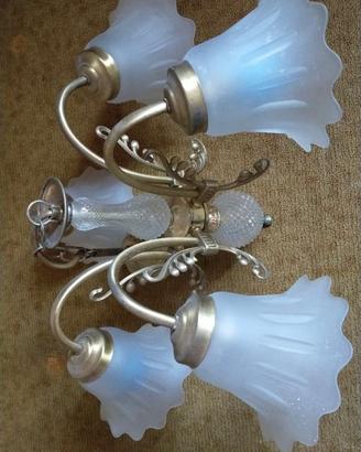 Lampadario a 5 bicchieri