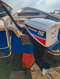 Motore EVINRUDE 15 CV - 2 tempi - gambo corto