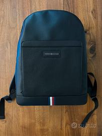 Zaino nero pelle Tommy Hilfiger