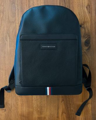 Zaino nero pelle Tommy Hilfiger