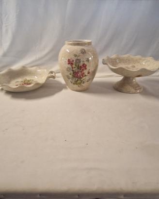 Set Vaso, Fruttiera e Ciotola con Piedistallo
