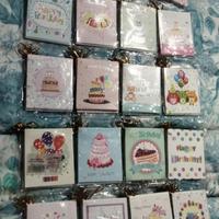 160 bigliettini buon compleanno in ESPOSITORE