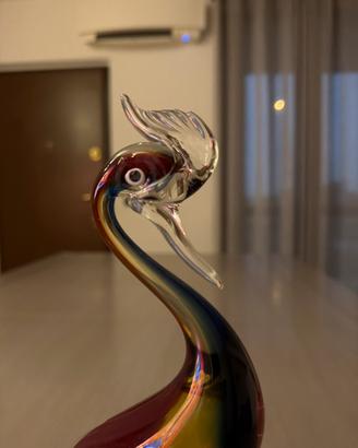 Statua in vetro Uccello colorato 🐦