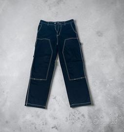 Black Carpenter Jeans-Wide leg