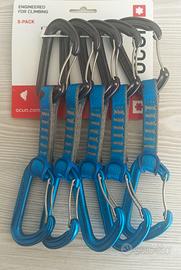Set 5 Rinvio arrampicata Ocun Hawk QD 10 cm blu