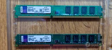 Coppia DDR3 4 gb + 4 Gb Kingston KVR Dual-Channel