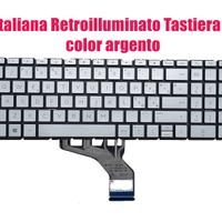 Tastiera Retroilluminata Argento per HP 15-DA/1 