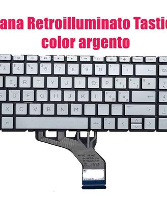 Tastiera Retroilluminata Argento per HP 15-DA/1 