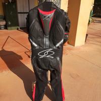 tuta moto 52 in pelle di canguro spyke 