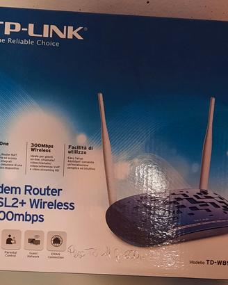 Tp-Link Modem Router Wireless ADSL2+ 4 Porte LAN 