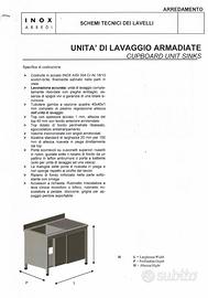 Lavello Armadiato in Acciaio mai usato
