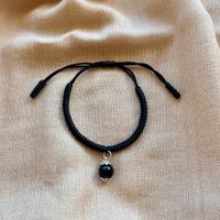 Bracciale nero su coccu Sardegna portafortuna