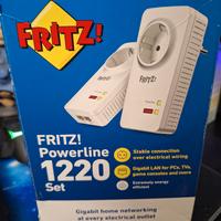Fritz Powerline 1220 Set con 2 Porte Lan Gigabit 