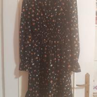 Vestito floreale nero