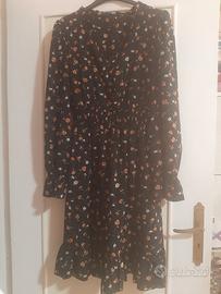 Vestito floreale nero