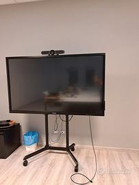 Monitor smart Samsung 75” con carrello e webcam