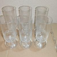 Set 6 Bicchieri di Vetro Campari Thun Design Nuovi