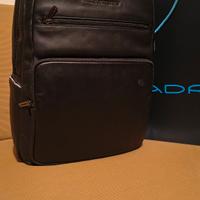 Zaino Piquadro in pelle nero 15,6 pollici 