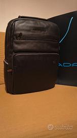 Zaino Piquadro in pelle nero 15,6 pollici 