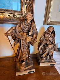 2 Statuette in cartapesta A. Malecore – PERFETTE!