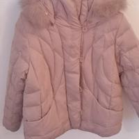 Giacca piumino donna vera piuma, bordato di volpe.