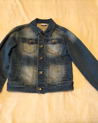 giubbotto bambina jeans Msk 7 anni 
