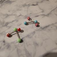 10 piercing per lingua colorati