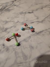 10 piercing per lingua colorati