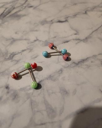 10 piercing per lingua colorati