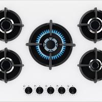 Piano cottura a gas Electrolux PVB 75 in cristallo