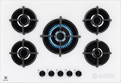 Piano cottura a gas Electrolux PVB 75 in cristallo