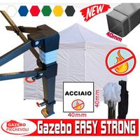 Gazebo professionale pieghevole 3x3 bianco eventi