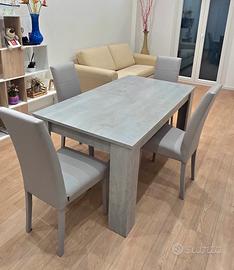 Tavolo  e sedie stile moderno 