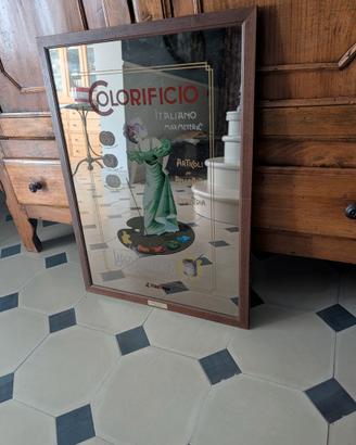 Specchio vintage pubbliciario MaxMeyer-Colorificio