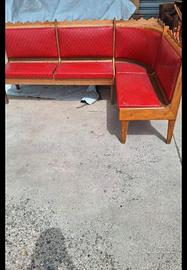 Panchina in legno ricamato