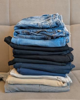 set 10 pantaloni + 2 mino gonne