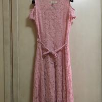 Abito vestito in pizzo rosa Abercrombie & Fitch