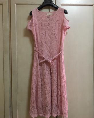 Abito vestito in pizzo rosa Abercrombie & Fitch