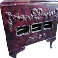 Stufa a legna francese bordeaux Art Decò