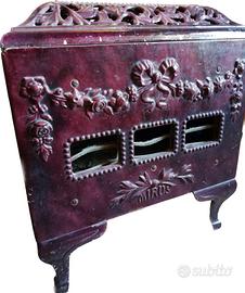 Stufa a legna francese bordeaux Art Decò