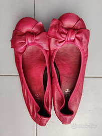 Ballerine di pelle rossa