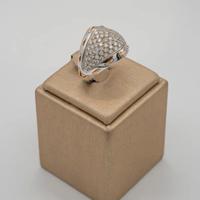 anello  Damiani Pavè oro bianco e rosa