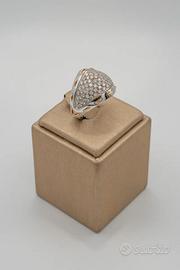 anello  Damiani Pavè oro bianco e rosa
