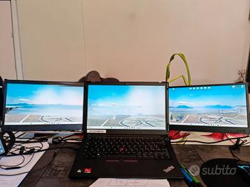 Doppio monitor 13 pollici per PC