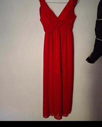 vestito lungo rosso 