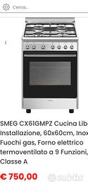 forno cucina a libera istallazione smeg  cx61mpz